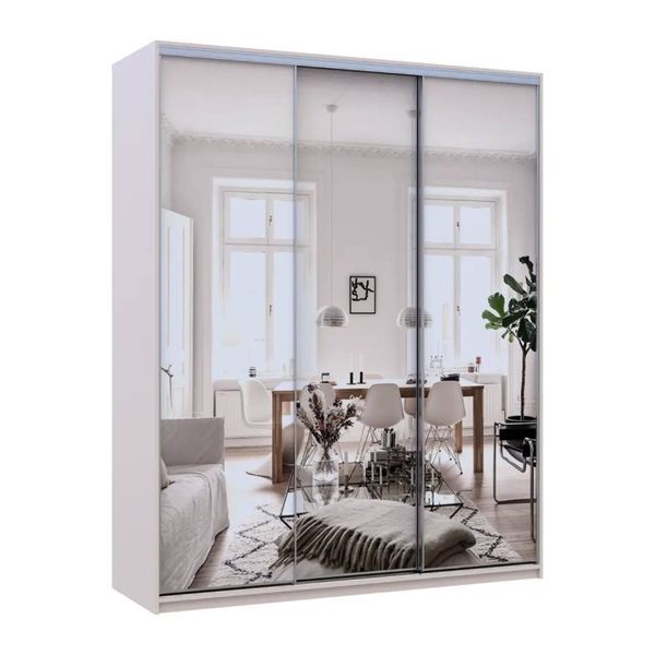 Шкаф-купе Doros Сити Лайт Кашемир 3 зеркала 180х60х225 (80736374) (арт. 38201) &mdash; фото