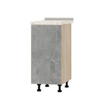 Кухонный модуль Оптима Низ Н83-390 Дуб Сонома/Бетон (без столешницы) 390х461х820 мм (DTM-072655) (арт. 00000048318) &mdash; фото