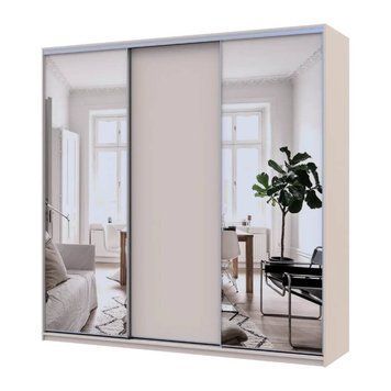 Шкаф-купе Doros Сити Лайт Кашемир 1 ДСП/2 зеркала 225х60х225 (80736380) (арт. 38203) &mdash; фото