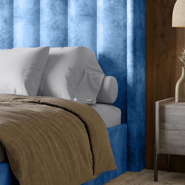 Двуспальная кровать с подъемным механизмом LION Нино 160x200 см SILK 503 Темно-синий (LION-045065) (арт. 31069) &mdash; фото