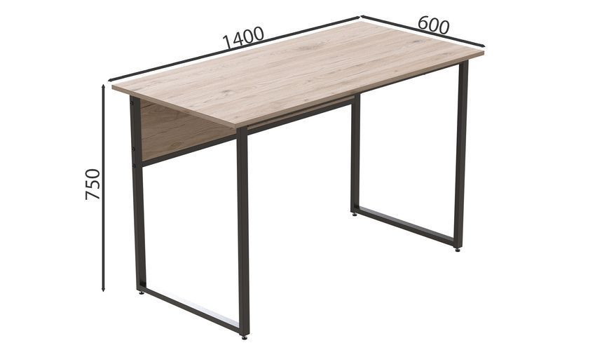 Комп'ютерний стіл Ferrum-decor Коді 75x140x60 чорний ДСП Дуб Сан-Марино 16мм (FRD-103754) (арт. 34055) &mdash; фото