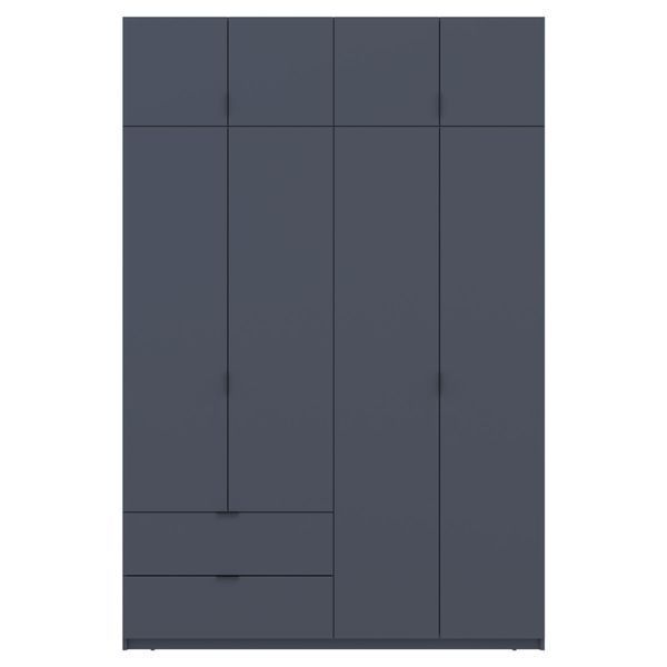 Шафа розпашна с антресолью Doros Лукас 160х50х240 см Графіт (DRS-011194) (арт. 00000053977) &mdash; фото