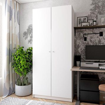 Шафа розпашна для одягу Doros Промо 90х48х204 см Білий (DRS-011197) (арт. 16765) &mdash; фото
