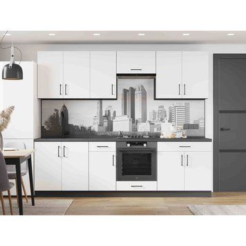 Кухня модульна Еверест Оптіма набір №6 Білий 2,6 м (без стільниці) (DTM-5713) (арт. 15623) &mdash; фото