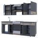 Кухня модульна Лея Doros 260х60х250 см Графіт/Дуб клондайк (DRS-011379) 16947 фото 4