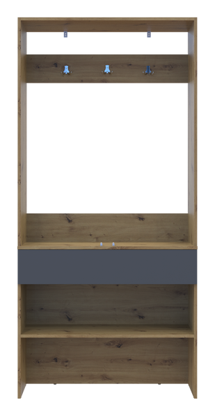 Передпокій Doros Спліт 94х39х200 см Дуб артизан/Графіт (DRS-011469) (арт. 17037) &mdash; фото