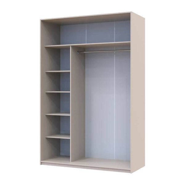 Шкаф-купе Doros Сити Лайт Кашемир 2 зеркала 150х60х225 (80736359) (арт. 38197) &mdash; фото