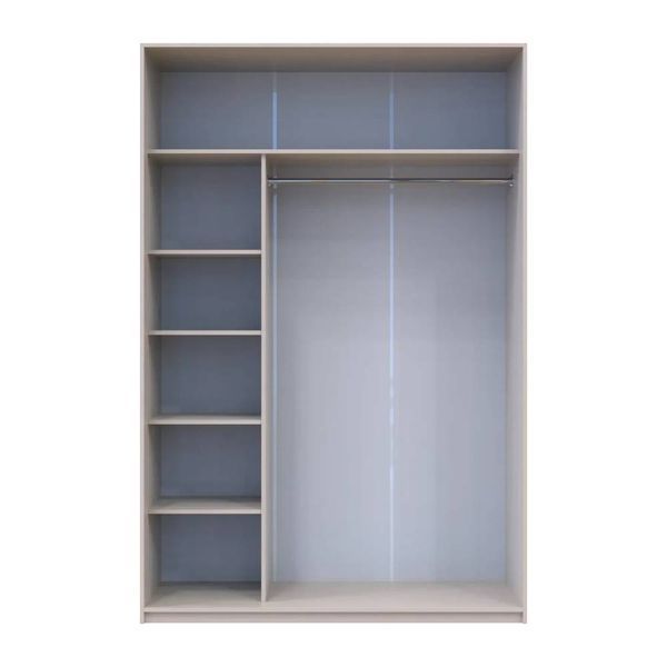Шкаф-купе Doros Сити Лайт Кашемир 2 зеркала 150х60х225 (80736359) (арт. 38197) &mdash; фото
