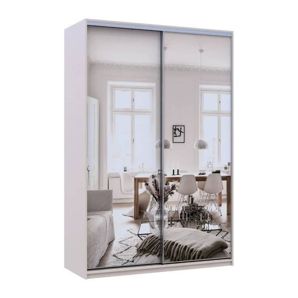 Шкаф-купе Doros Сити Лайт Кашемир 2 зеркала 150х60х225 (80736359) (арт. 38197) &mdash; фото