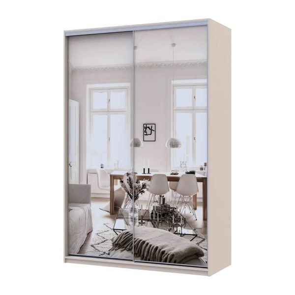 Шкаф-купе Doros Сити Лайт Кашемир 2 зеркала 150х60х225 (80736359) (арт. 38197) &mdash; фото